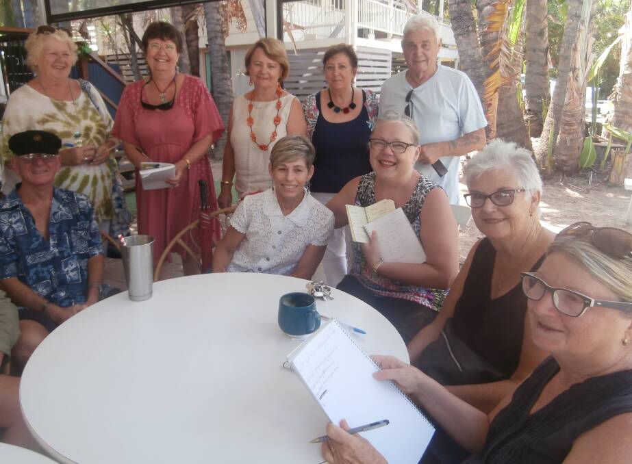 LOCALS: Coochiemudlo Island craft people, artists and writers meet about the showcase event to be held on the island on Sunday from 9am to 3pm.