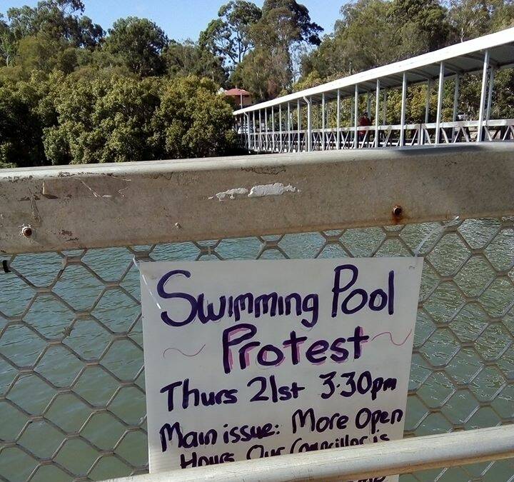 PROTEST: Russell Island residents are calling for the Bay Islands Aquatic Centre to be open for longer hours.