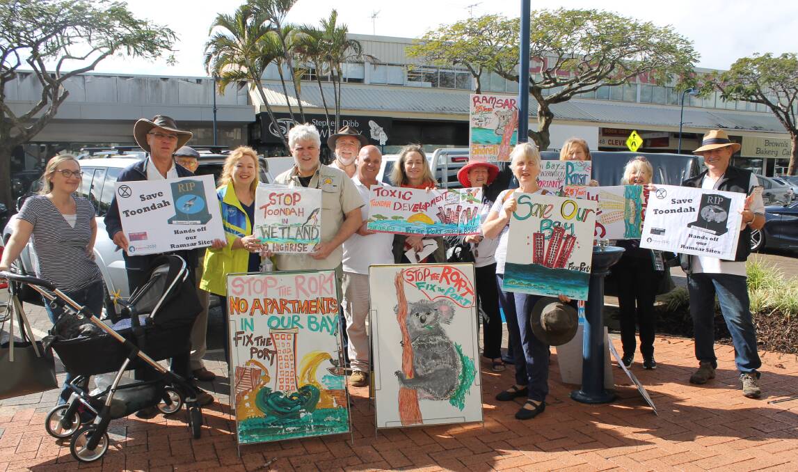 PROTEST: A protest organised by lobby group Redlands2030 outside Redland City Council last year. Photo: Cheryl Goodenough