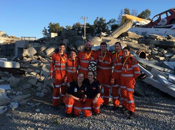 SES: Members of the Redlands SES team that won the regional competition.