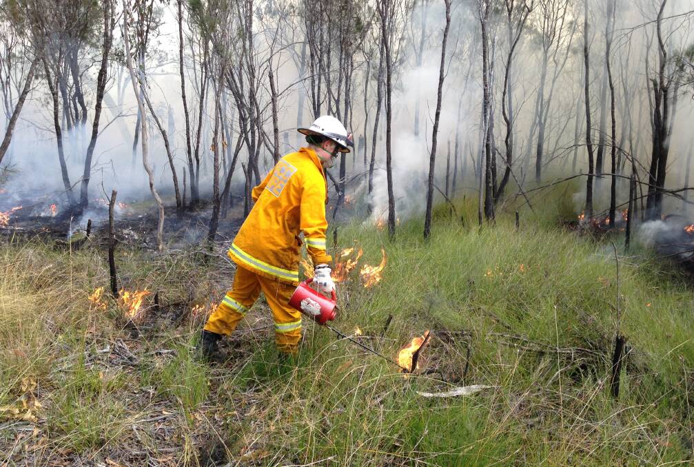 Hazard reduction burning under way. Photo: Queensland Fire and Emergency Services