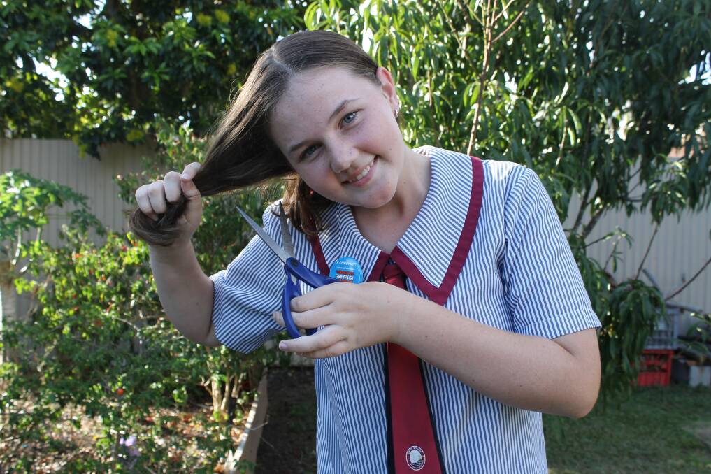 Survivor: While Carly Galligan's leukaemia is in remission the 13-year-old from Victoria Point is set to shave her hair to raise funds for others. Photo: Cheryl Goodenough