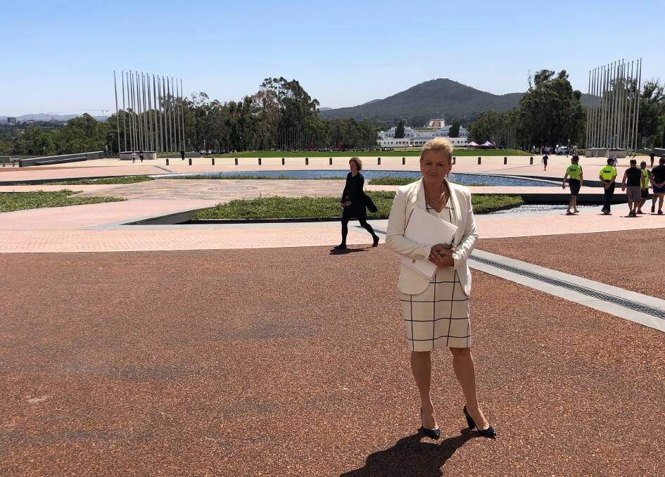 IN CANBERRA: Mayor Karen Williams in Canberra where Infrastructure Minister Alan Tudge announced that he and Prime Minister Scott Morrison would discuss an SEQ City Deal with south-east Queensland mayors.