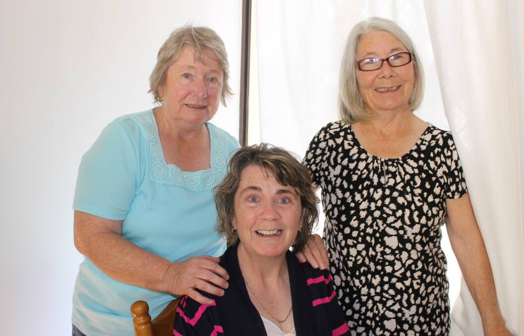 FAMILY SUPPORT: Mary Moore (seated), who has multiple sclerosis, with her aunt Isabella Cameron and mother Jean McArthur. Photo: Cheryl Goodenough