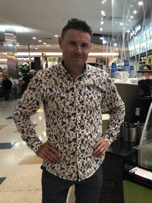 ALL FLORALS: Federal MP Andrew Laming wears the floral shirt that was a talking point in Canberra on Thursday. For Parliament he added a blue tie and jacket.