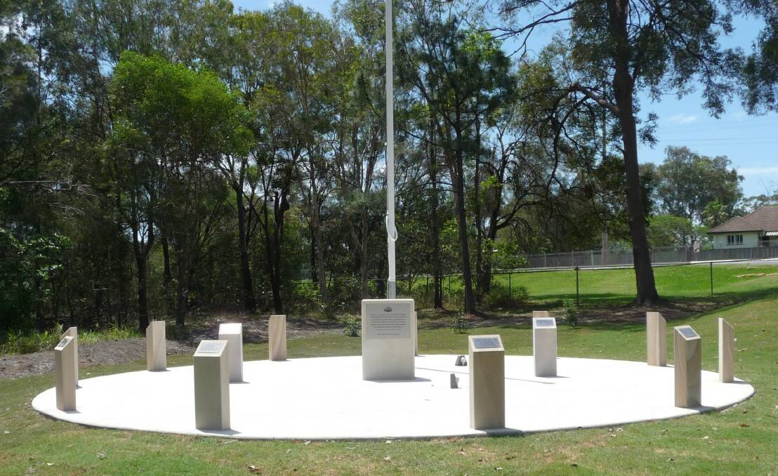 BELMONT: The war memorial at Belmont Shooting Complex includes a contemplative garden featuring a memorial stone, 11 plinths and a flagpole.
