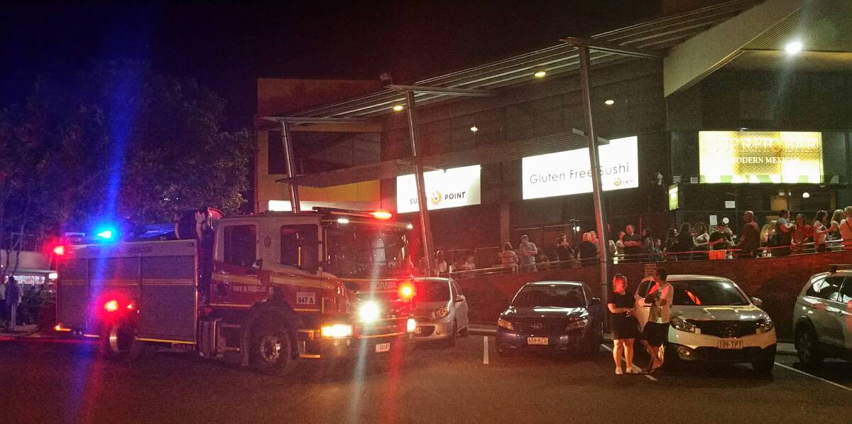 EVACUATION: Moviegoers were evacuated from Victoria Point Cineplex on Saturday. Photo: Cheryl Goodenough