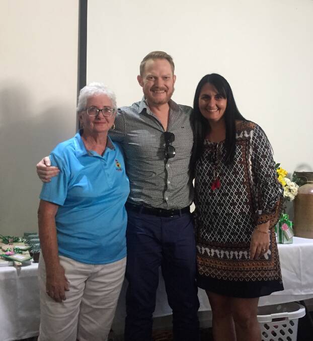 SPONSORS: Raye Nettles from Redland Bay Golf Club with Garth Daniels and Katina Ricca from the Espresso Bar at Victoria Point which was a sponsor for the event.