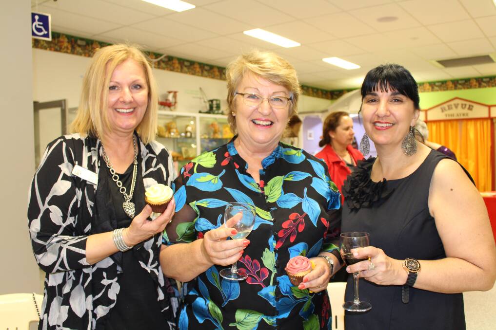 CELEBRATING: Zontians Zora Abbot, Carol Moore and Savannah Falzon celebrate the club's 35 years in the Redlands.
