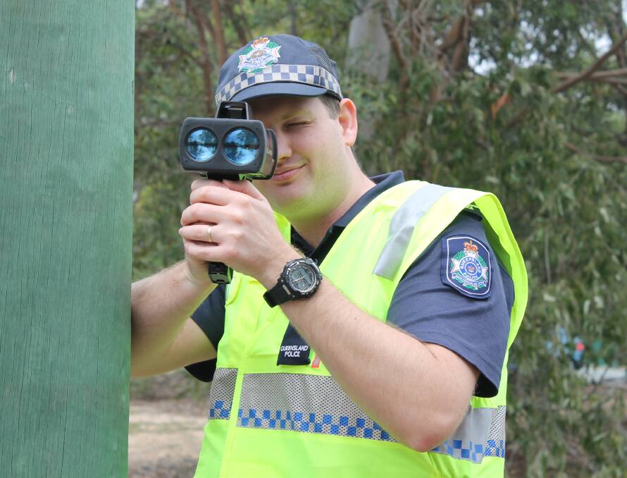 WARNING: Macleay Island police have a new speeding detection device and will be issuing tickets. Photo: Cheryl Goodenough