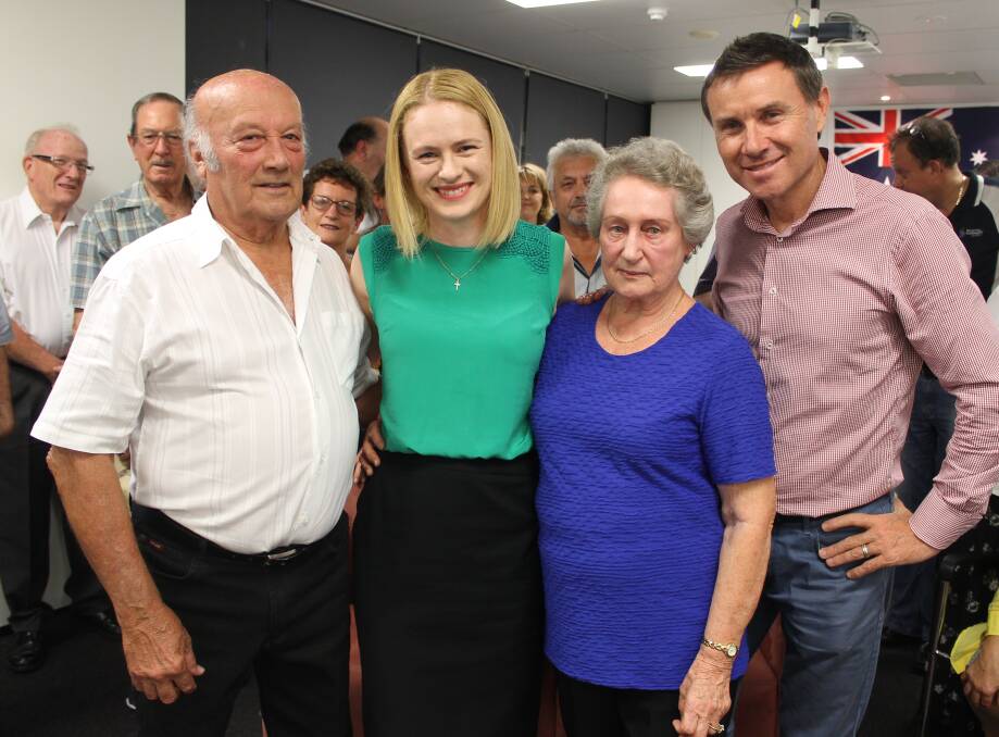 VISIT: Amanda Stoker (second left) with Mike and Pam Sammut and Bowman MP Andrew Laming. Photo: Cheryl Goodenough