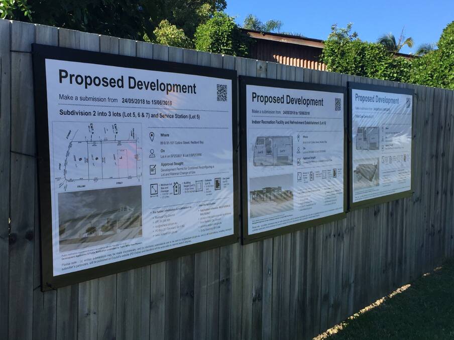 PROCESS: A public notification process was followed last year for the development on the corner of Collins Street and Donald Road, Redland Bay.
