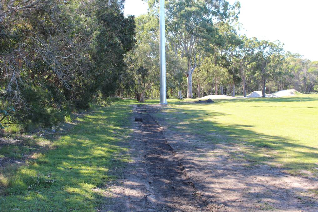 STOLEN: Redland City Council have called for information about those responsible for the theft of turf from sports fields at Redland Bay. Photo: Supplied