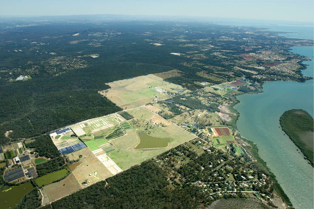 SITE: An aerial view of the Shoreline development site. Photo: Lendlease