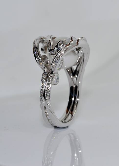PEOPLE'S CHOICE: Pearl Poseidon, an award-winning ring designed and made by Redlands jeweller Angela Hampton.
