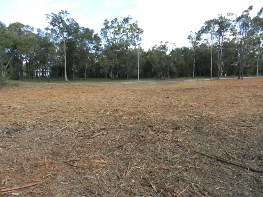 CLEARED: Land on Florence Street on Macleay Island which has recently been cleared to reduce fire hazards. 