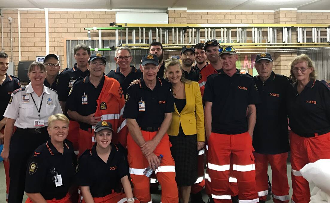 COMMUNITY SPIRIT: SES volunteers farewell mayor Karen Williams and SES local controller Clare Barker before leaving to help with cyclone recovery efforts. Photo: Supplied