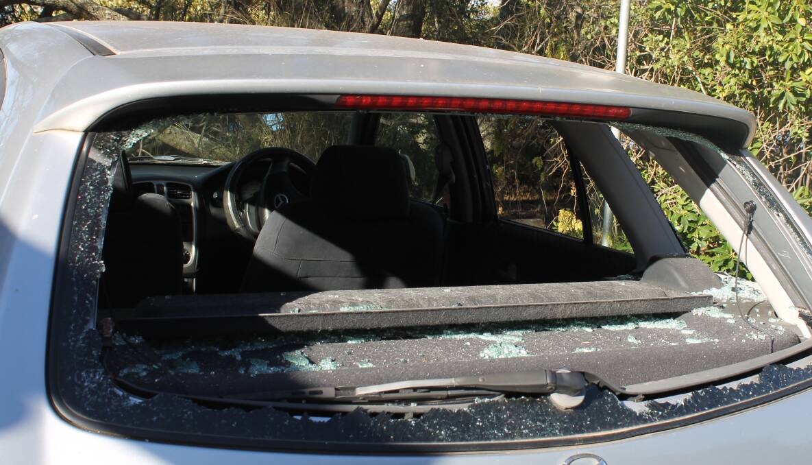SMASHED: The spate of incidents near Cleveland's Toondah Harbour comes after vehicles at Weinam Creek, Redland Bay marina car parks were also targeted.