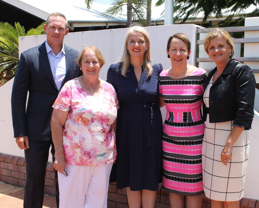 ANNOUNCEMENT: Housing Minister Mick de Brenni, Maybanke president Rosemary Skelly, Redlands MP Kim Richards, Prevention of Domestic and Family Violence Minister Di Farmer and Redland City mayor Karen Williams at the announcement. Photo: Cheryl Goodenough