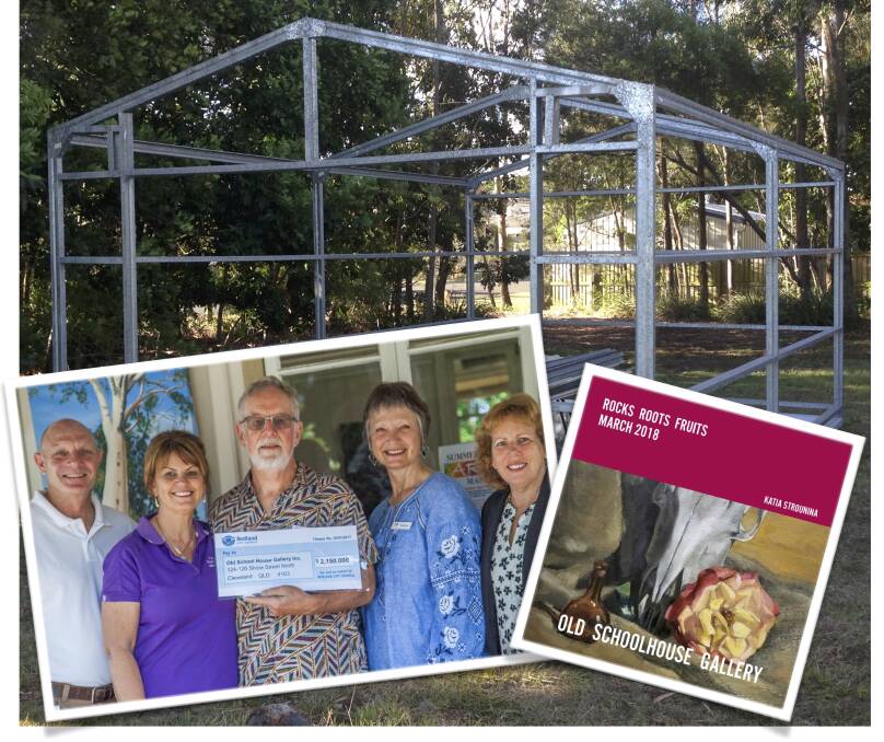  NEW SHED: The Old School House Gallery was happy to be donated a new shed from the Redlands RSL and will be used for storage space. 