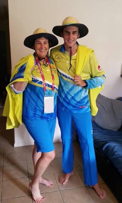 VOLUNTEER TEAM: Megan and Luke Harvey are both volunteers at the Gold Coast Commonwealth Games which starts in April. 