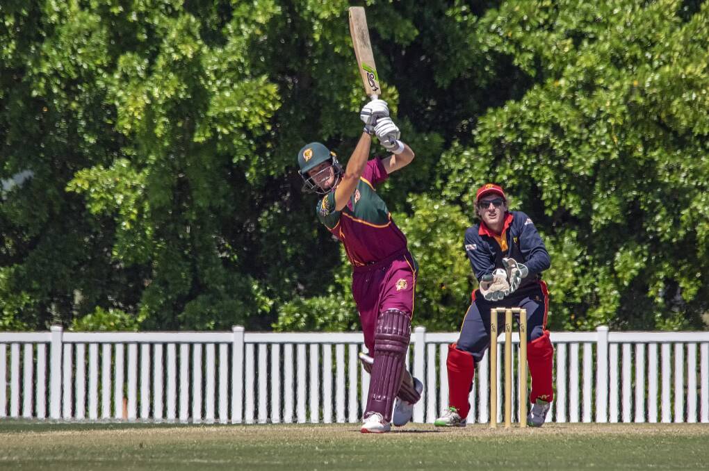 BIG EFFORT: James Bazley backed up his efforts with the bat to claim three wickets against Sunshine Coast at the weekend. Picture: Doug O'Neil.