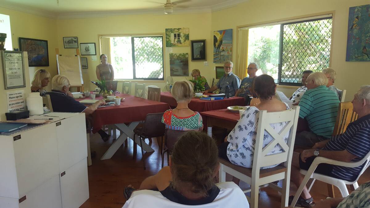 FUTURE ART PLANNING: The Russell Island Community Arts group developing a strategic plan for the future.  Picture: Supplied. 