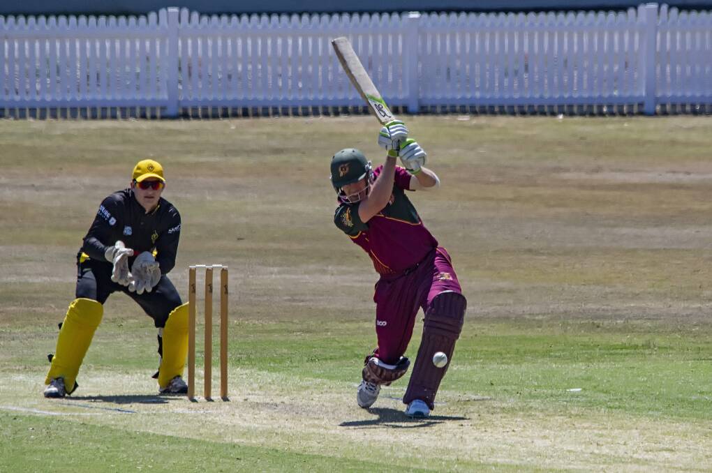 UNBEATEN: Cameron French bats for the Redlands at the weekend. Picture: Doug O'Neil. 