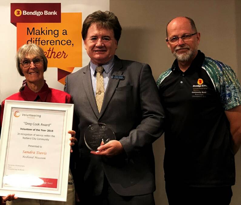 VOLUNTEER: Sandra Davis, was presented with her award on December 5 2018, at the International Volunteers Day Expo held at the Alexandra Hills Hotel.