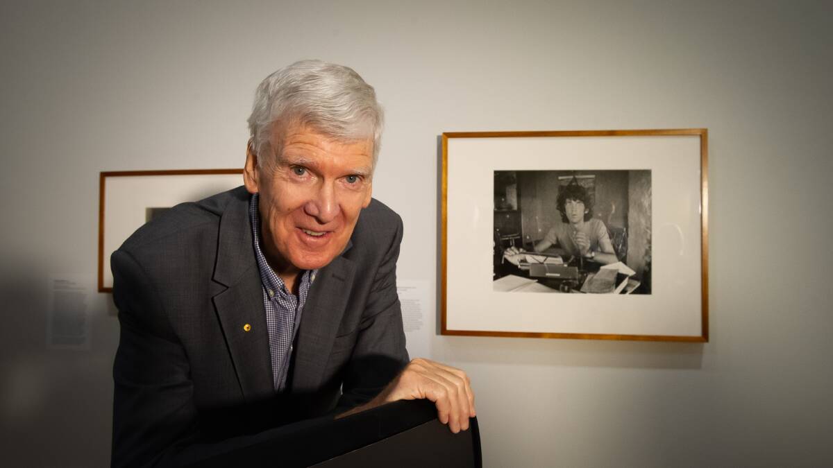 Playwright David Williamson, whose 1976 interview will play alongside his own portrait as part of a new audio tour at the National Portrait Gallery. Picture: Elesa Kurtz
