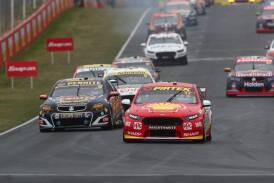CRUEL END: The Bathurst 1000 dream came to a close for pole-sitters Scott McLaughlin and Alex Premat just before the race's halfway mark when the car lost oil pressure. Photo: PHIL BLATCH
