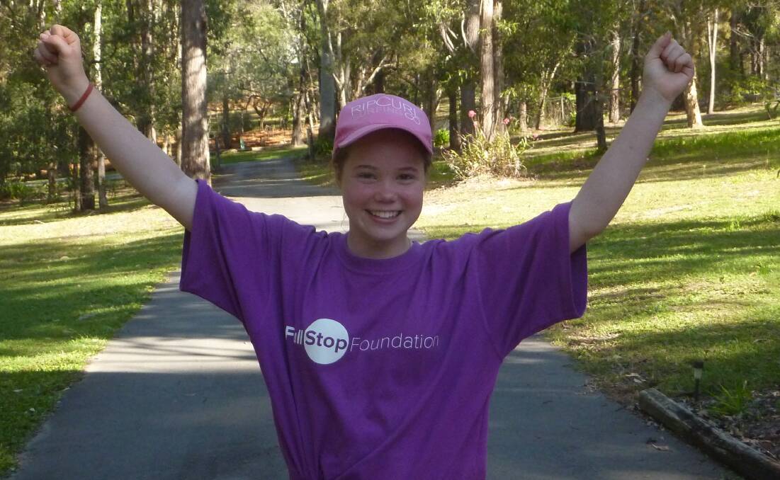 AWARENESS: Riley Deagon took on the challenge to raise awareness by doing a seven hour walk.