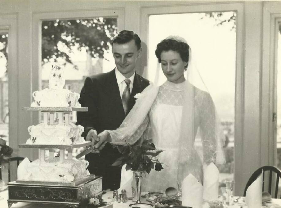 WEDDING: Ken and June Busfield from Scotland married in 1958.