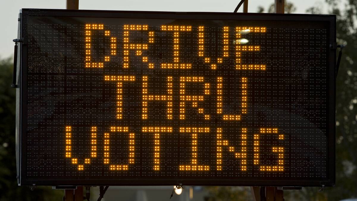 Drive-through voting in Orange County, California, in 2008. Photo: AP Photo/Mark Avery