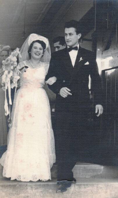 IN LOVE: Carmen and Rolf Zeltins on their wedding day on October 17, 1953. Photo: Supplied