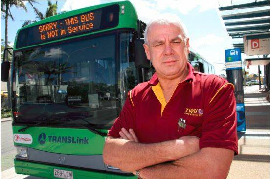 SAFETY CONCERNS: Transport Workers Union Queensland secretary Peter Biagini at Capalaba bus interchange in 2014. He has continued his push for driver barriers to be installed on buses. Photo by Chris McCormack
