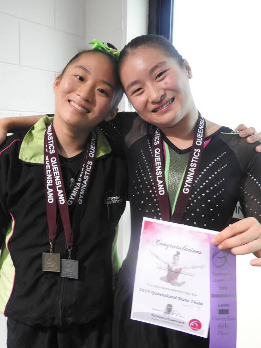 SISTER ACT: Chiang sisters Doreen, 14, and Rachael, 16 will both compete at the Australian Gymnastics Championships in May. Photo: Supplied