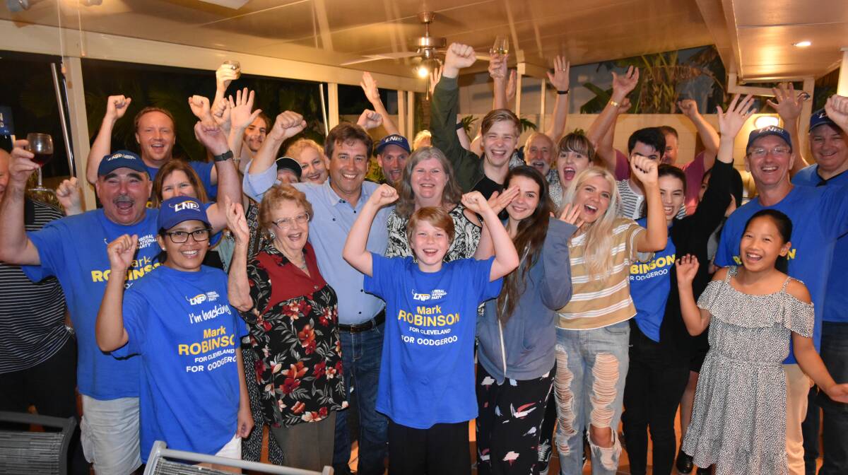 Celebrations were held for Oodgeroo MP Mark Robinson as he entered his fourth term. Photo: Hannah Baker