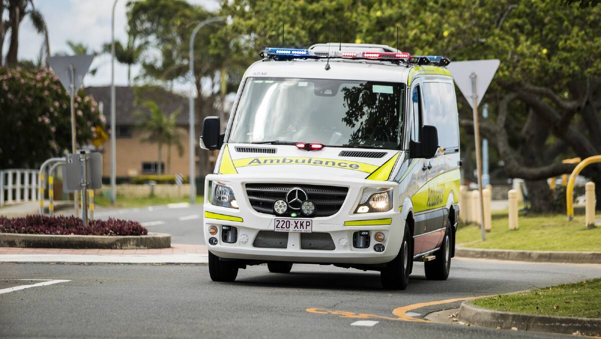 MAN HURT: The man, aged in his 20s, was taken to Redland Hospital in a stable condition.