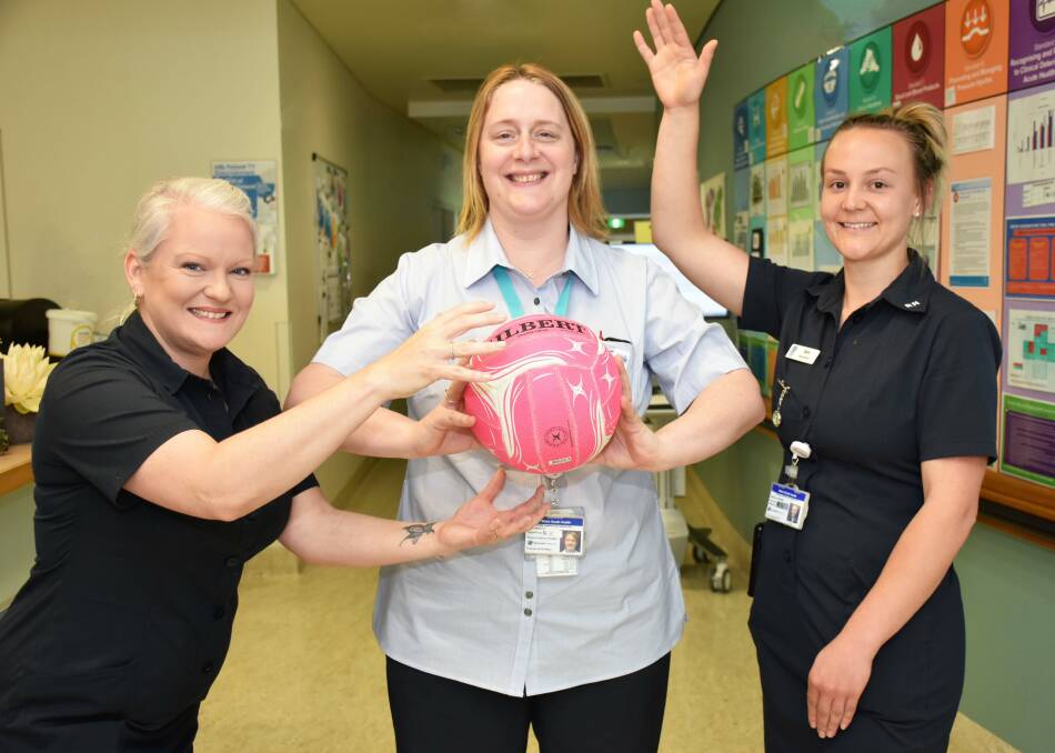 FUN TIMES: Redland Hospital nurses Larissa Dunn, Lynne Sneddon and Kate Acason.