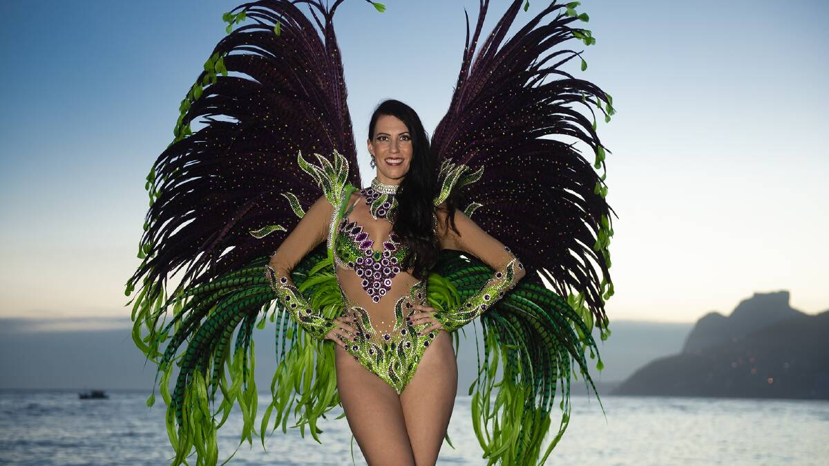 COLOURFUL: Mishel Finlayson has just returned from Rio Carnival after performing as a muse. Photo: Supplied