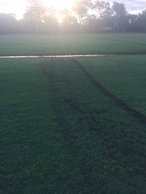 Damage at Henry Ziegenfusz Park. Photo: Cleveland Thornlands Cricket Club
