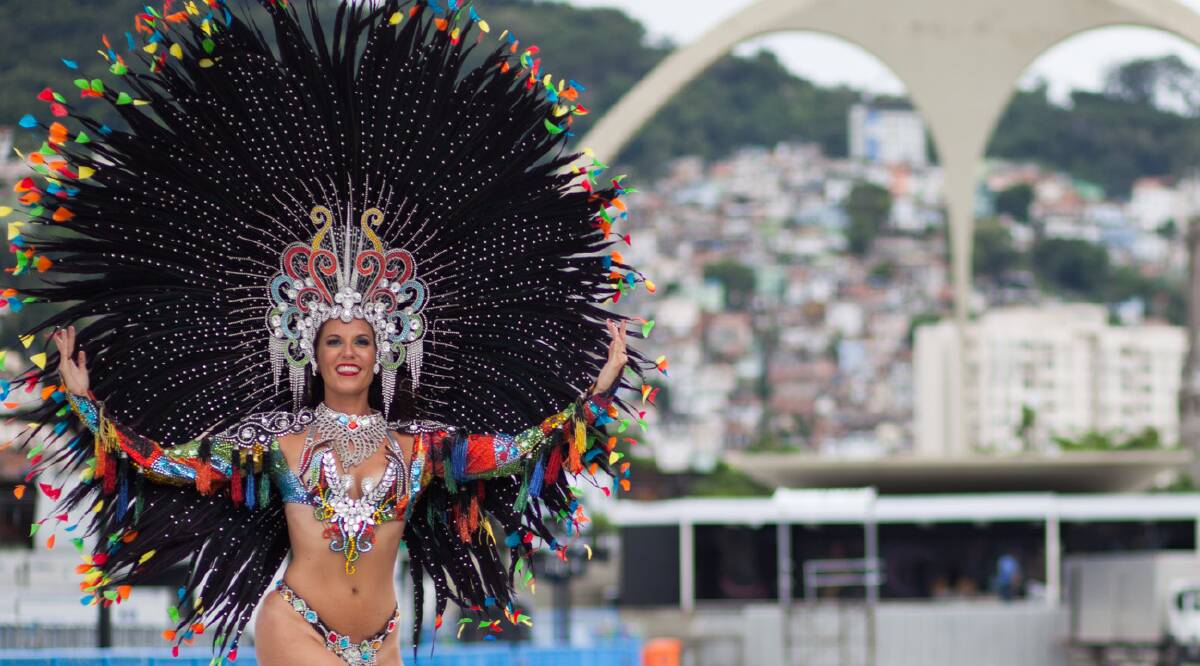 Ms Finlayson was profiled by Brazilian Vogue because of her Rio Carnival achievement. Photo: Supplied
