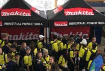 FREE BREAKFAST: Diners can listen to a Makita trade safety demonstration about dust and exhaust containment and learn about the dangers of silicosis. Photo: Supplied