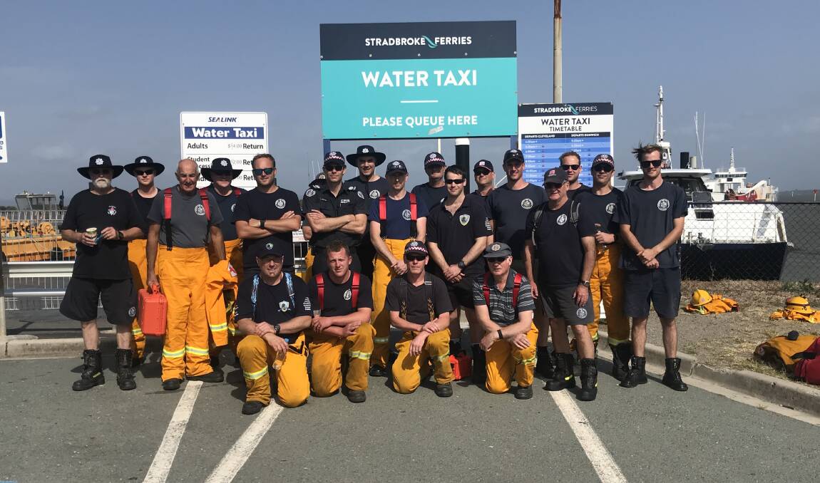 Victorian firefighters pose for a happy snap. Photo: Supplied