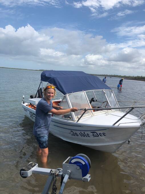Adam Doughty, 18, with his boat. Photo: Supplied