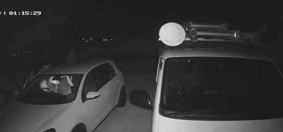FOOTAGE: A CCTV still of someone entering a car parked at a Victoria Point home on Friday, October 12. Photo: Supplied 