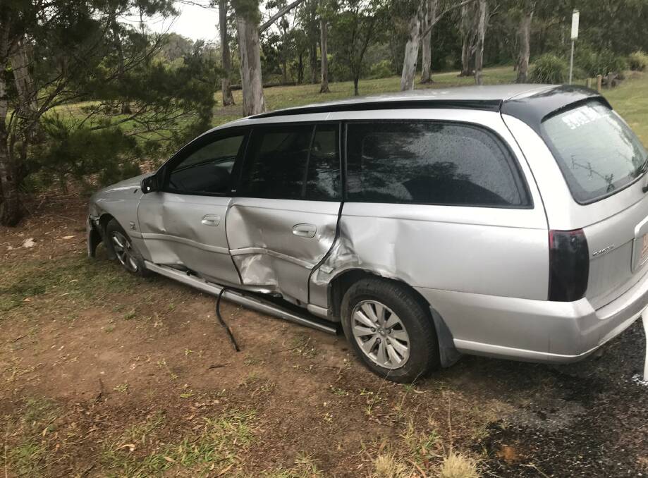 RESOURCES NEEDED: Redland City deputy mayor Lance Hewlett says the state government needs to invest more in police to curb crime. A photo taken of the grey-coloured car crashed into bollards at Victoria Point. Photo: Supplied