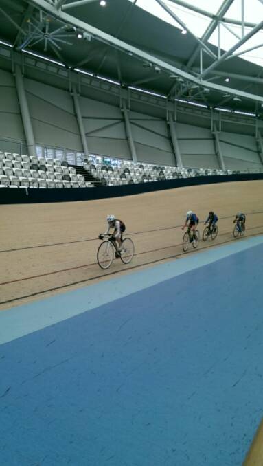 Eden takes the lead at the Anna Meares Velodrome. Photo: Supplied