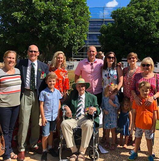 Mr McWilliam with his family on Anzac Day, earlier this year. Photo: Supplied